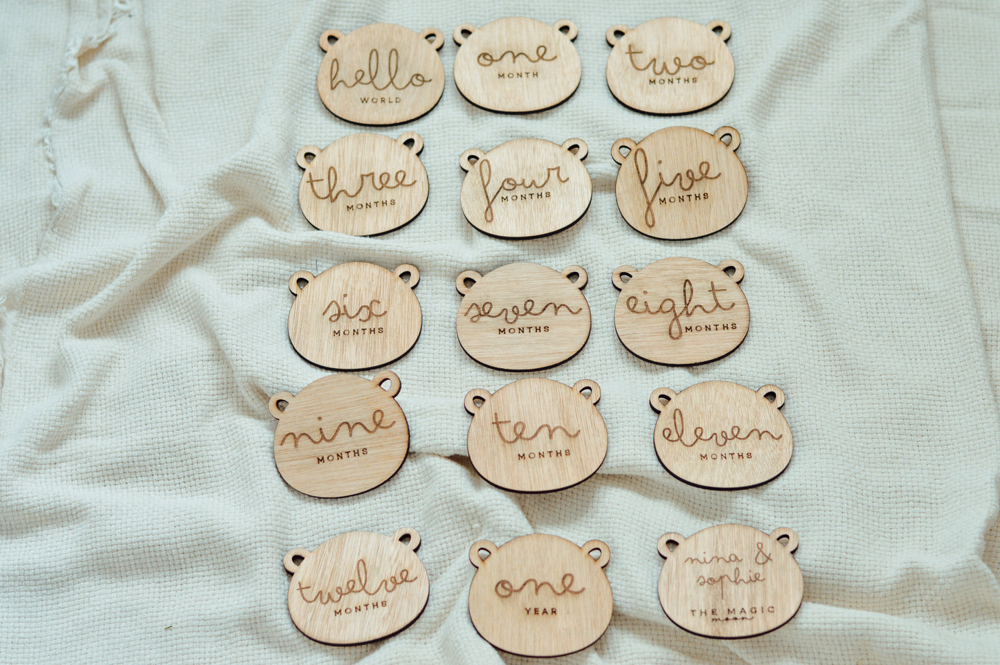 🧸 Teddy Bear Milestone Set | Personalized
