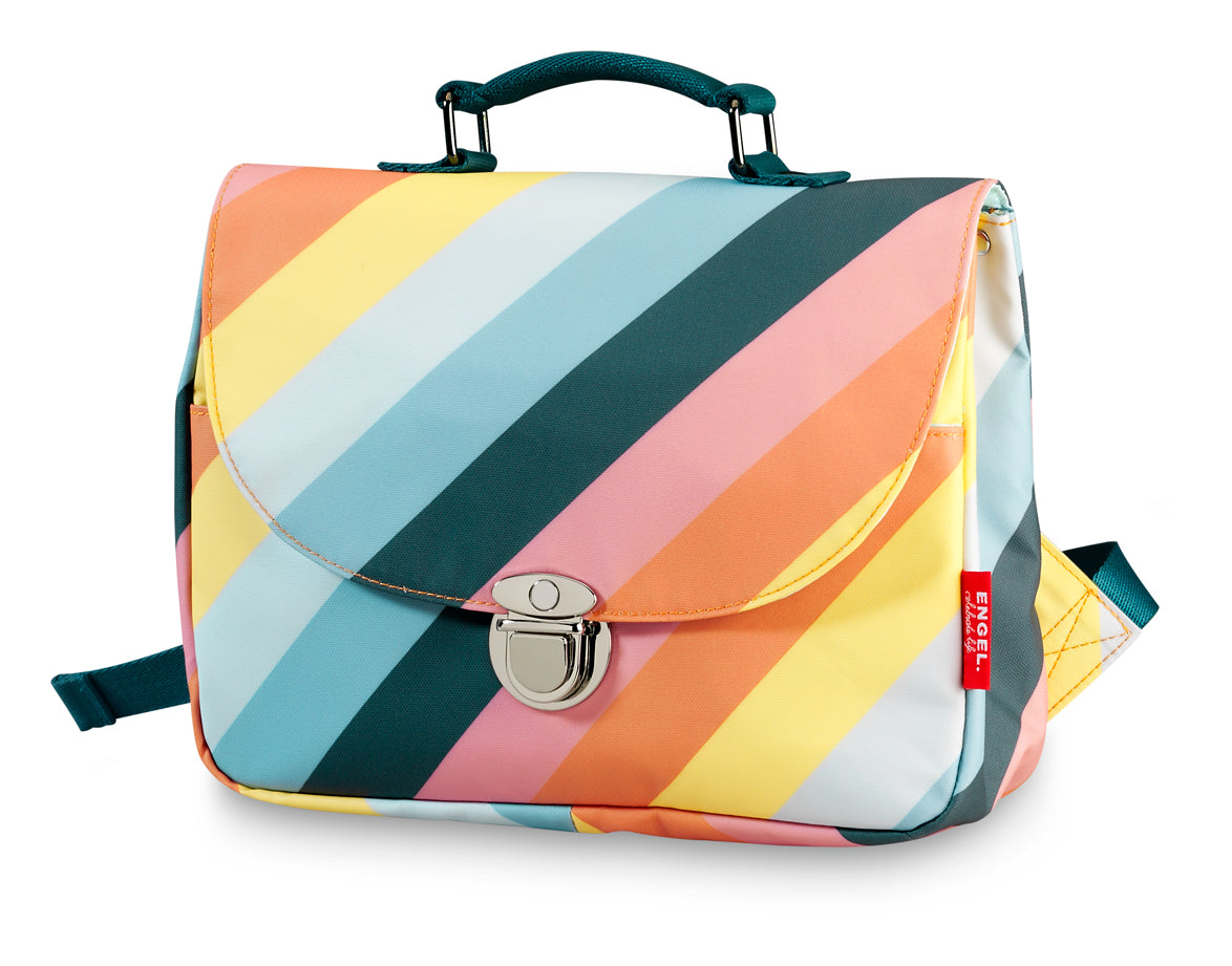 Schooltas small 'Stripe Rainbow'