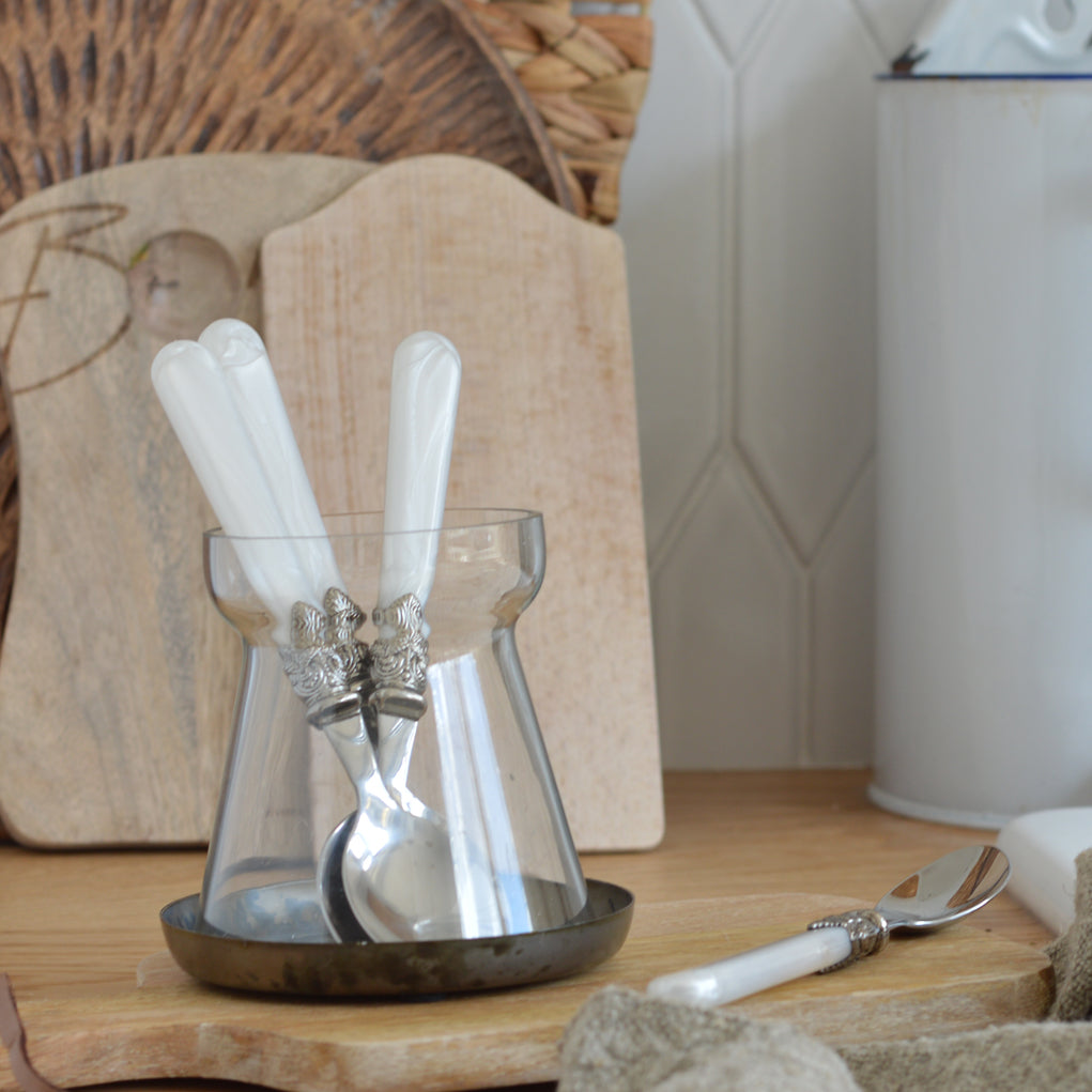 Haarlem Candle Holder with glass