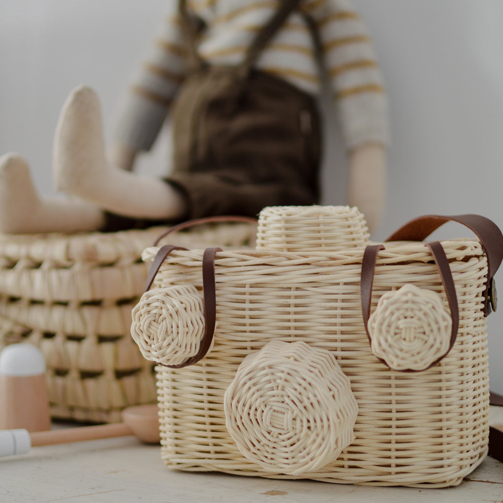 Rattan Camera Bag