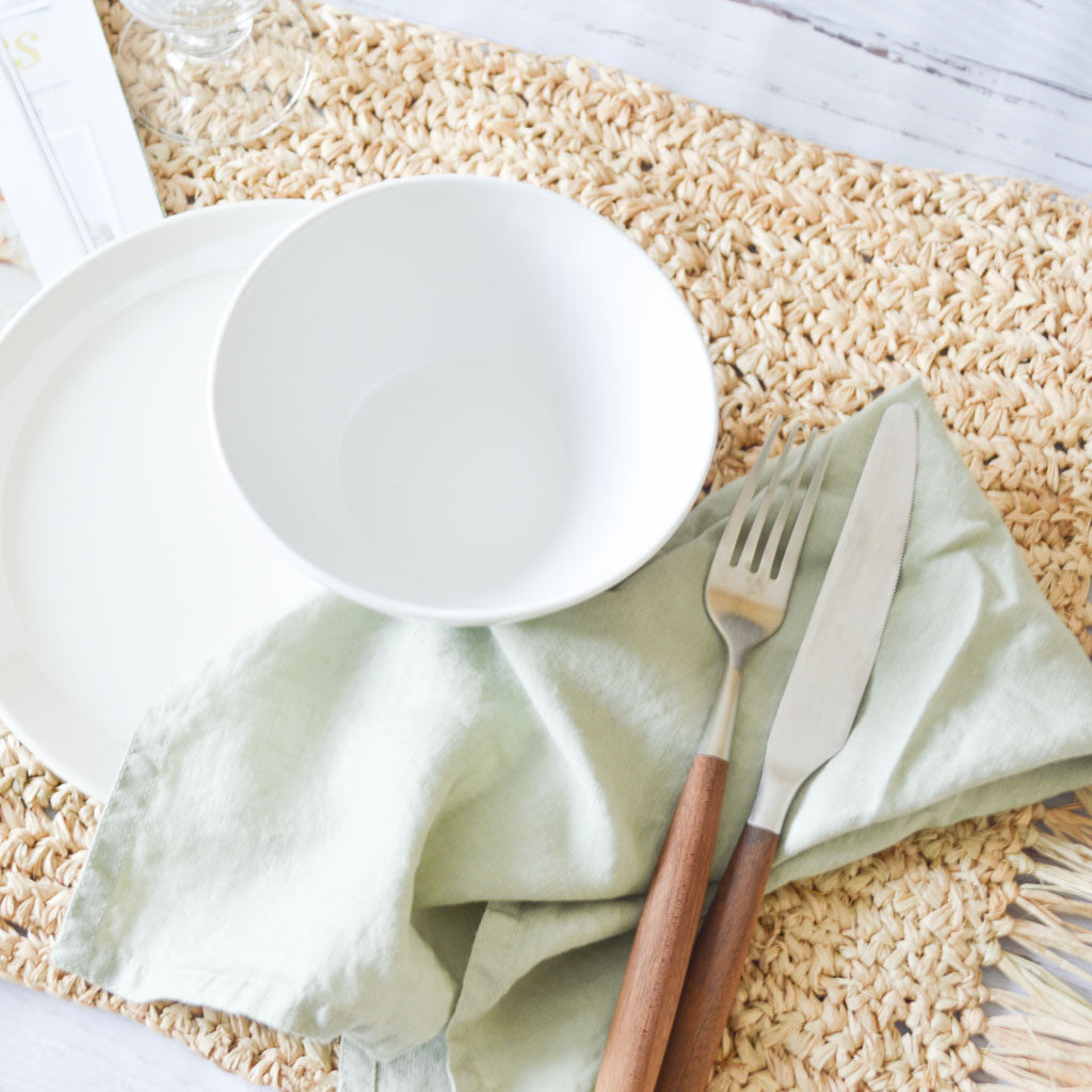 The Fringe Raffia Placemat Set