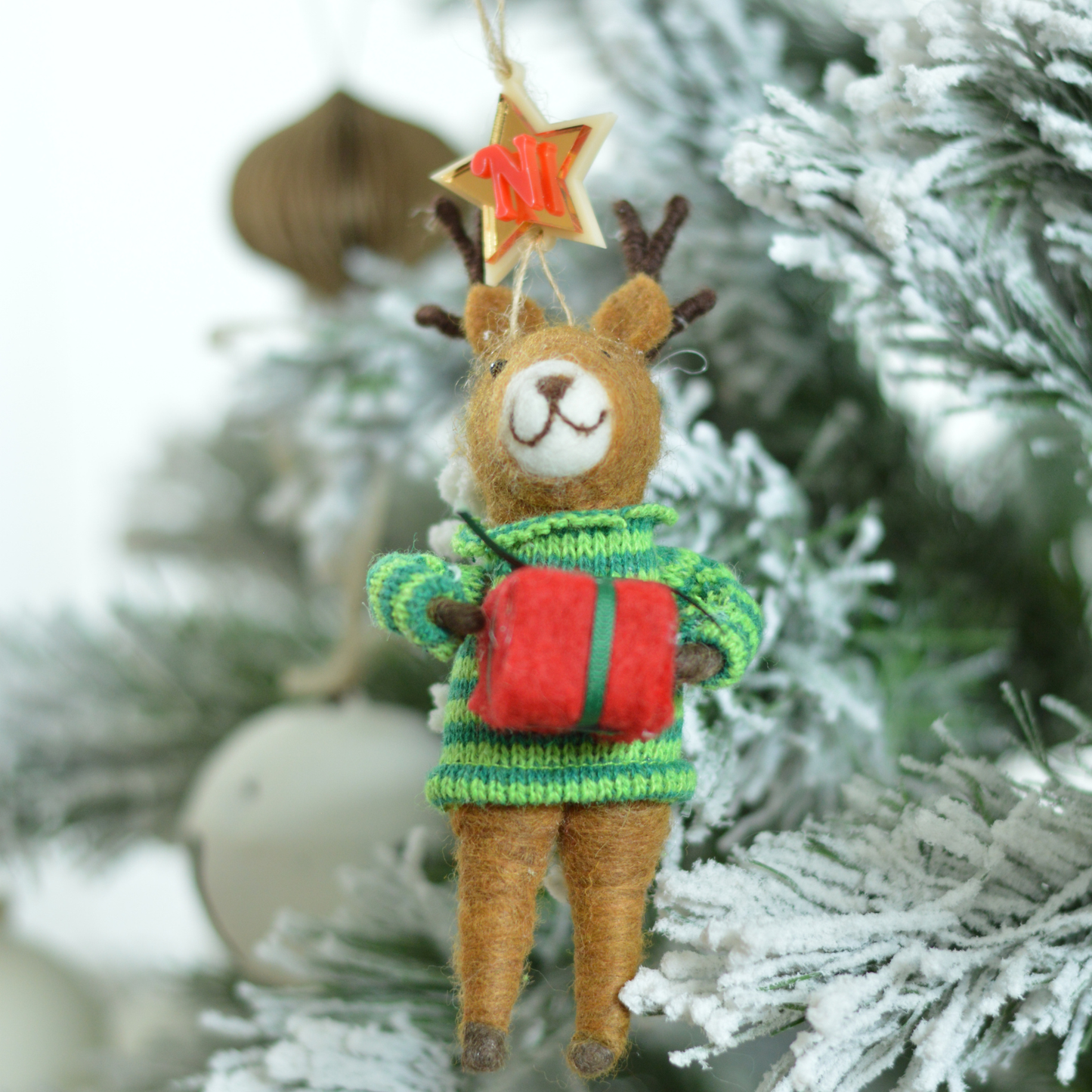 The Cozy Bear Ornament – Personalized Star Edition