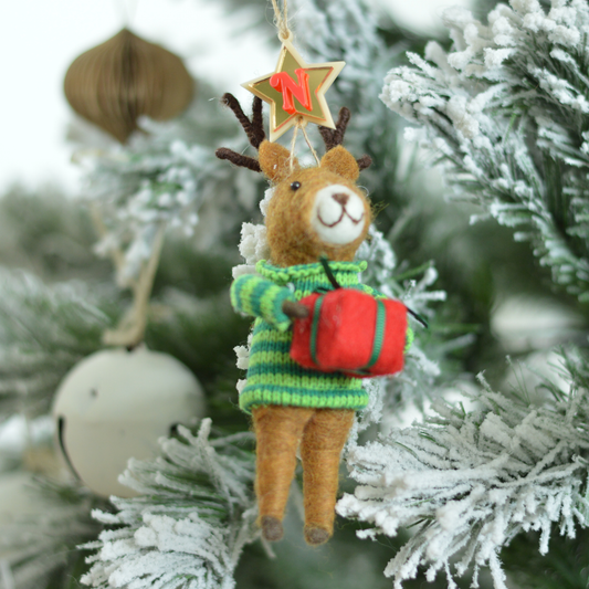 The Cozy Bear Ornament – Personalized Star Edition