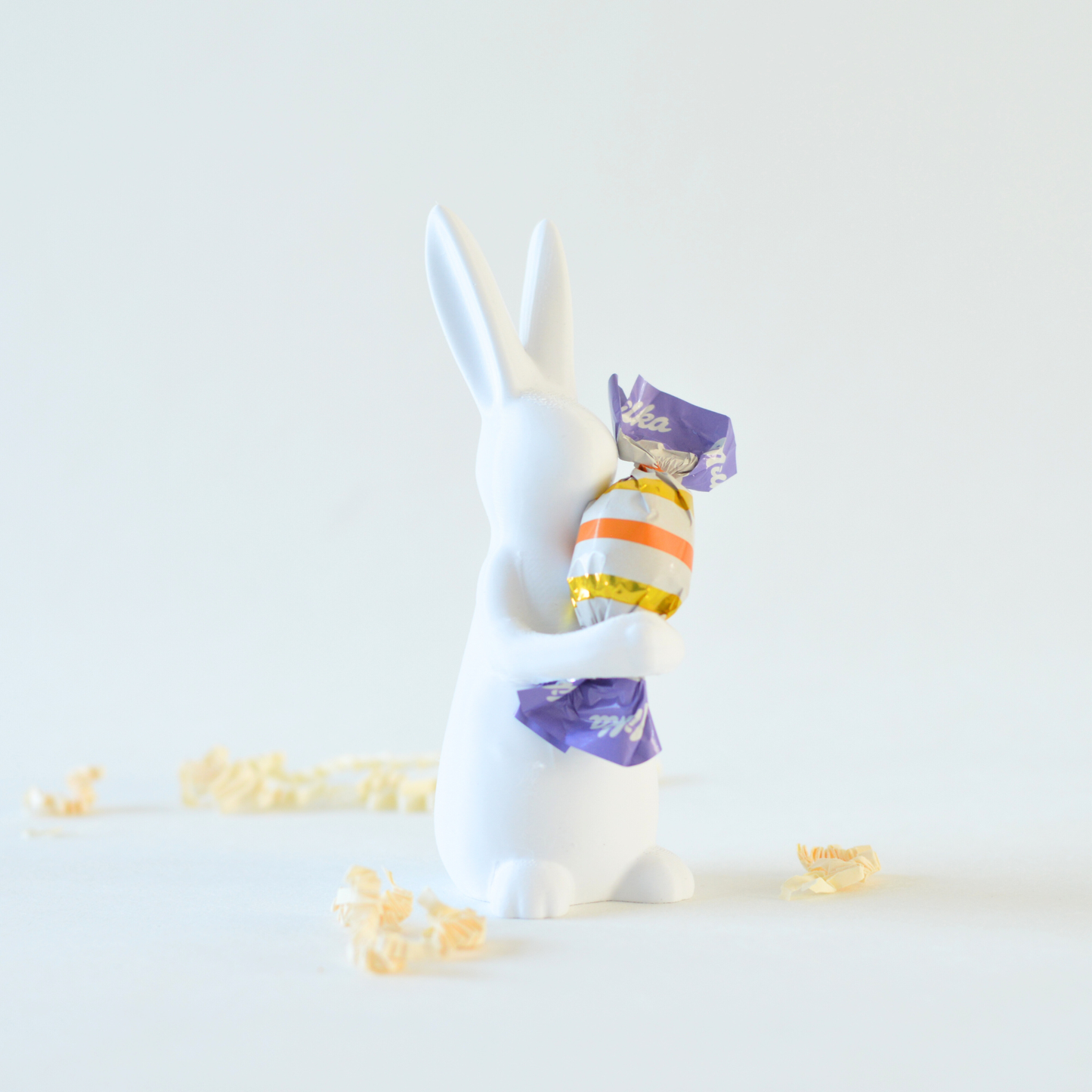 3D Bunny with Chocolate Easter Egg