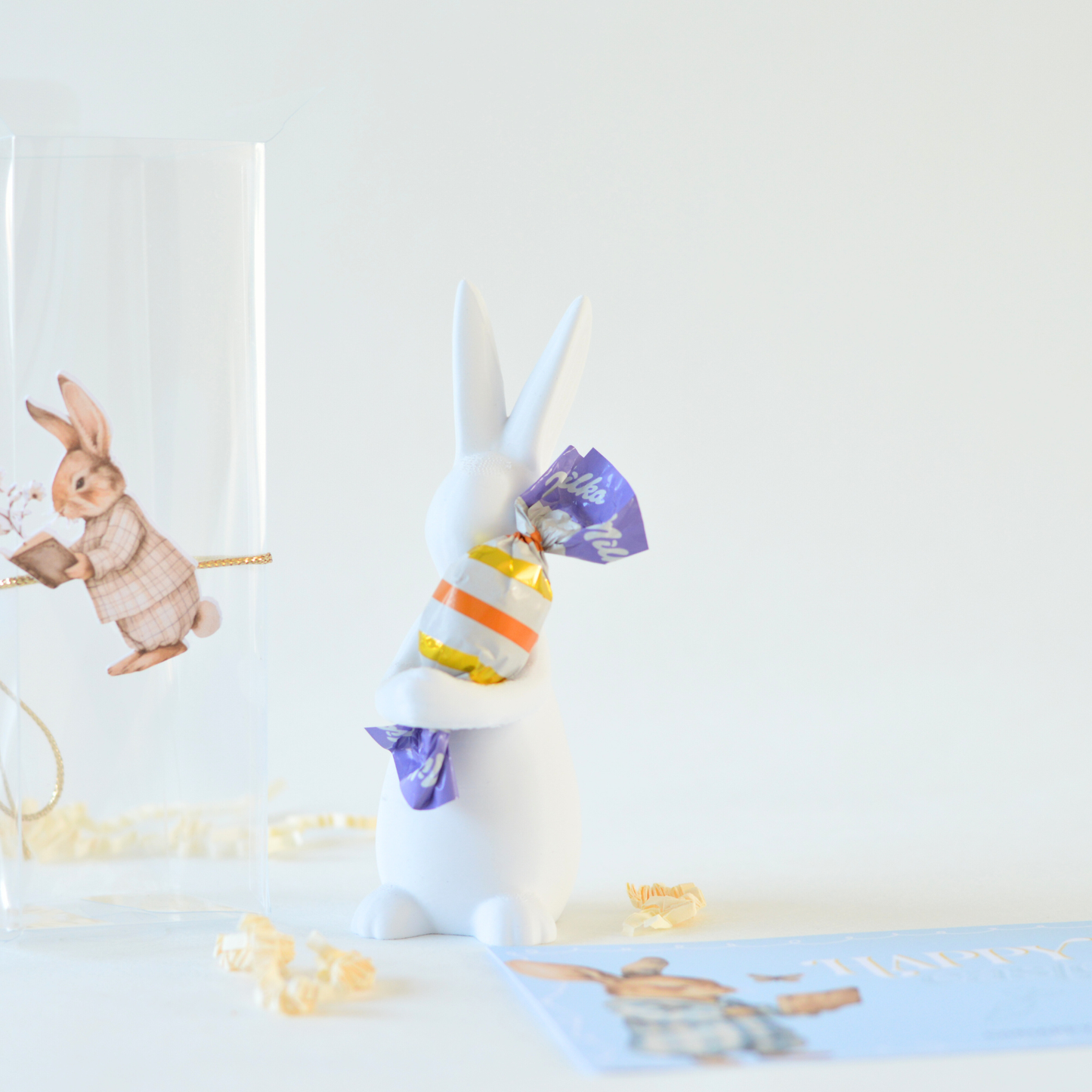 3D Bunny with Chocolate Easter Egg