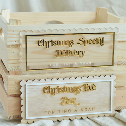 Personalized Christmas Crate Sign